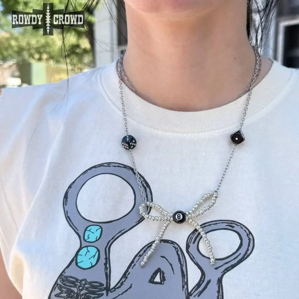 Hot Money Necklace | Casino Cowgirl Bow Beaded Statement Necklace